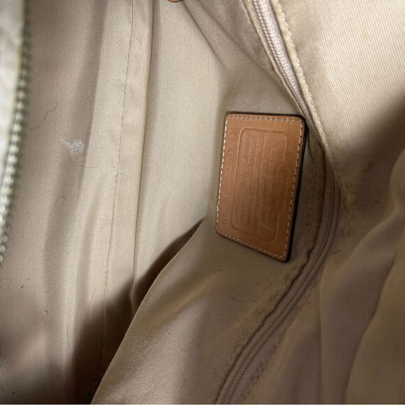 Coach Bleeker beige Croc Embossed Satchel Handbag 30449 - Picture 11 of 16